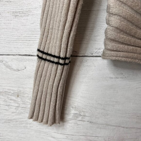 Industry Republic Clothing Sweater Womens Size S/P Taupe Black Ottoman Rib Knit - Picture 6 of 16